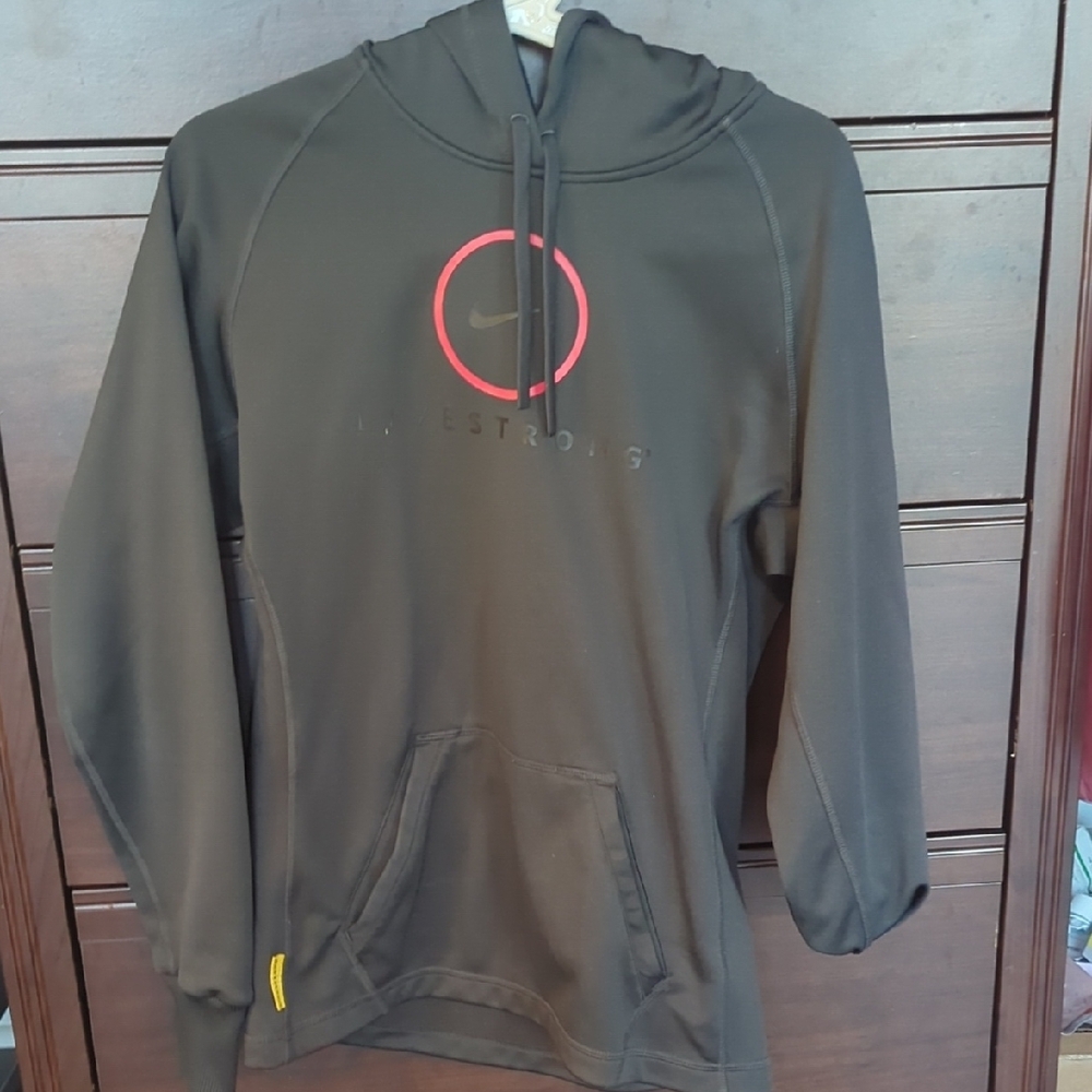 Nike Grey Hoodie with Red Logo